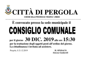 manifesto CONSIGLIO COMUNALE 30 12 2019