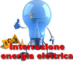 Interruzione erogazione energia elettrica