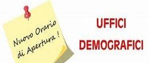 Nuovi orari servizi  demografici 2024