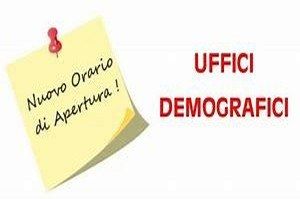 Nuovi orari servizi  demografici 2024