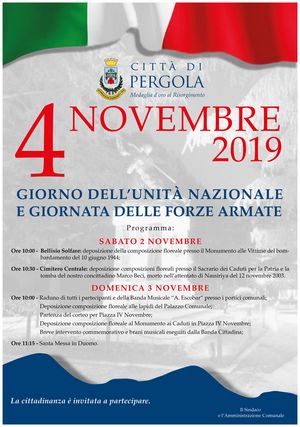 Programma 4 Novembre 2019 Programma 4 Novembre 2019