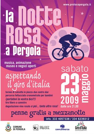 Manifesto Notte Rosa a Pergola