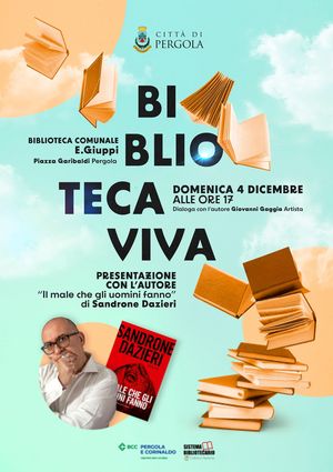 BIBLIOTECA VIVA del 4 DICEMBRE  ORE 17